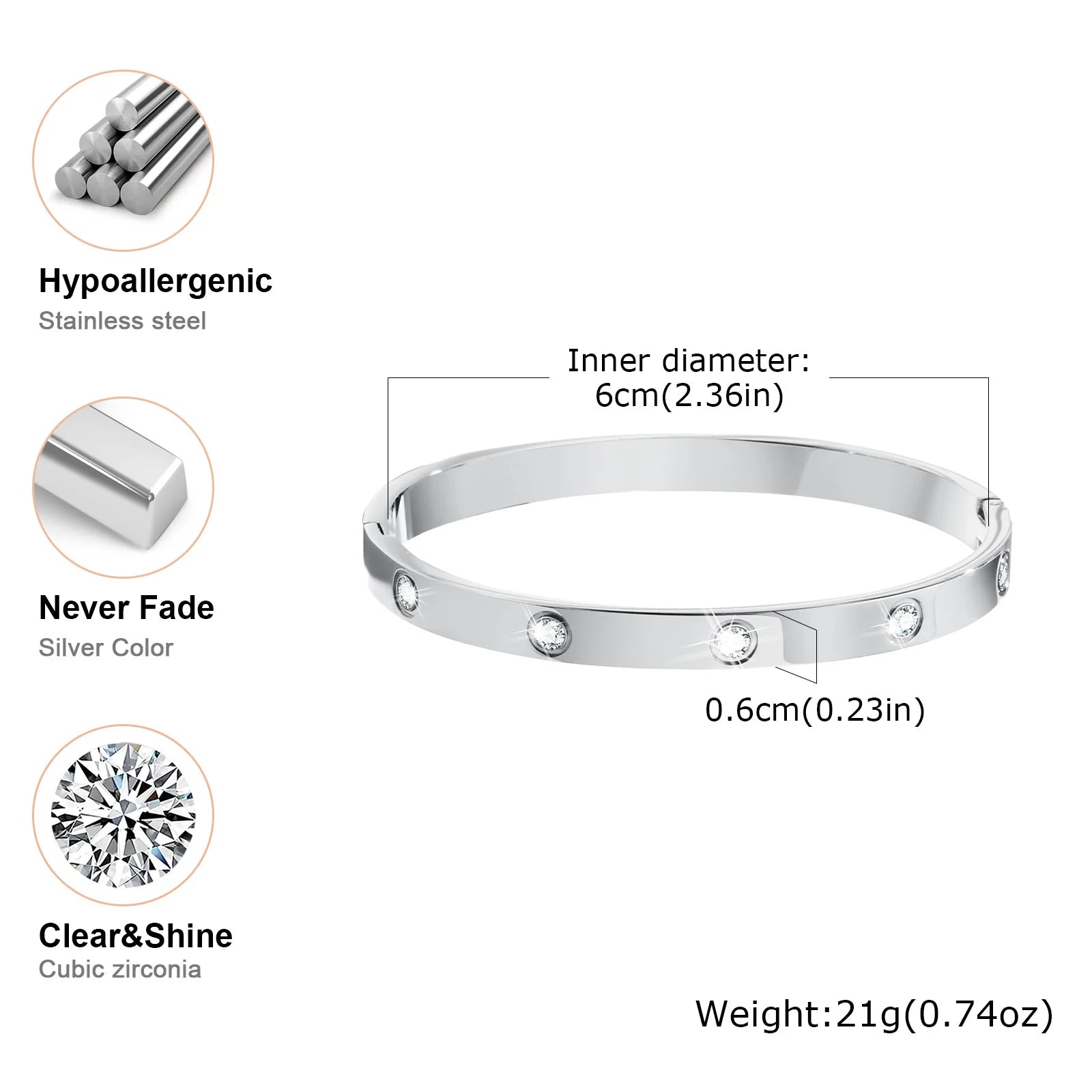 Bracelete Feminino Banhado a ouro
