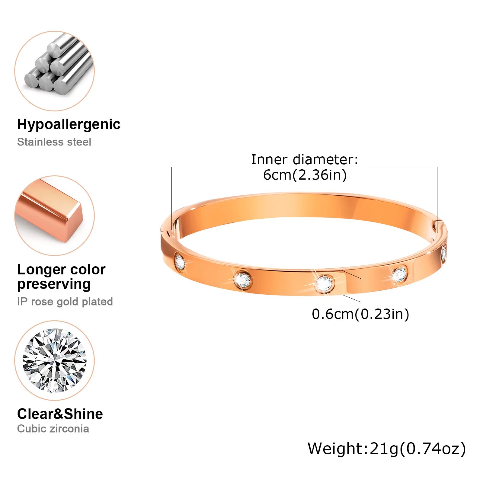 Bracelete Feminino Banhado a ouro