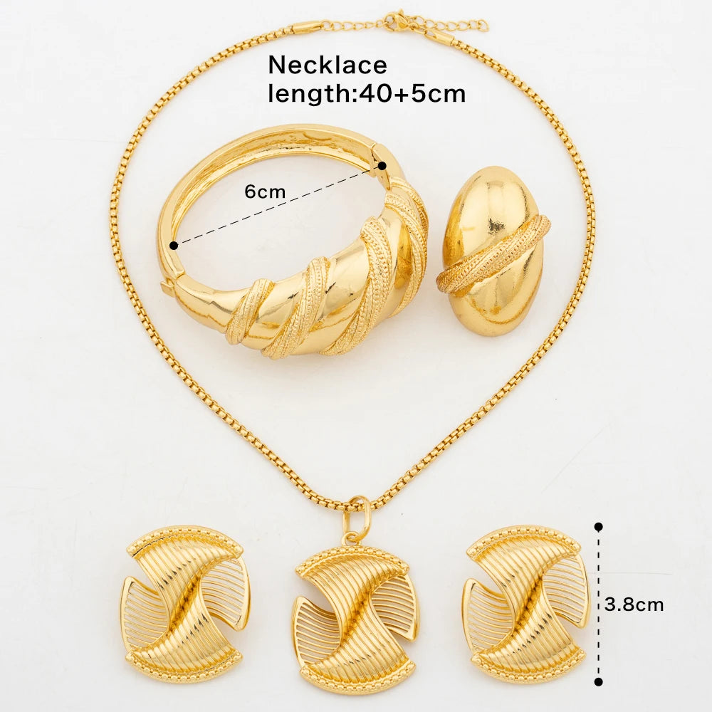 Conjunto de Joias Banhado a Ouro