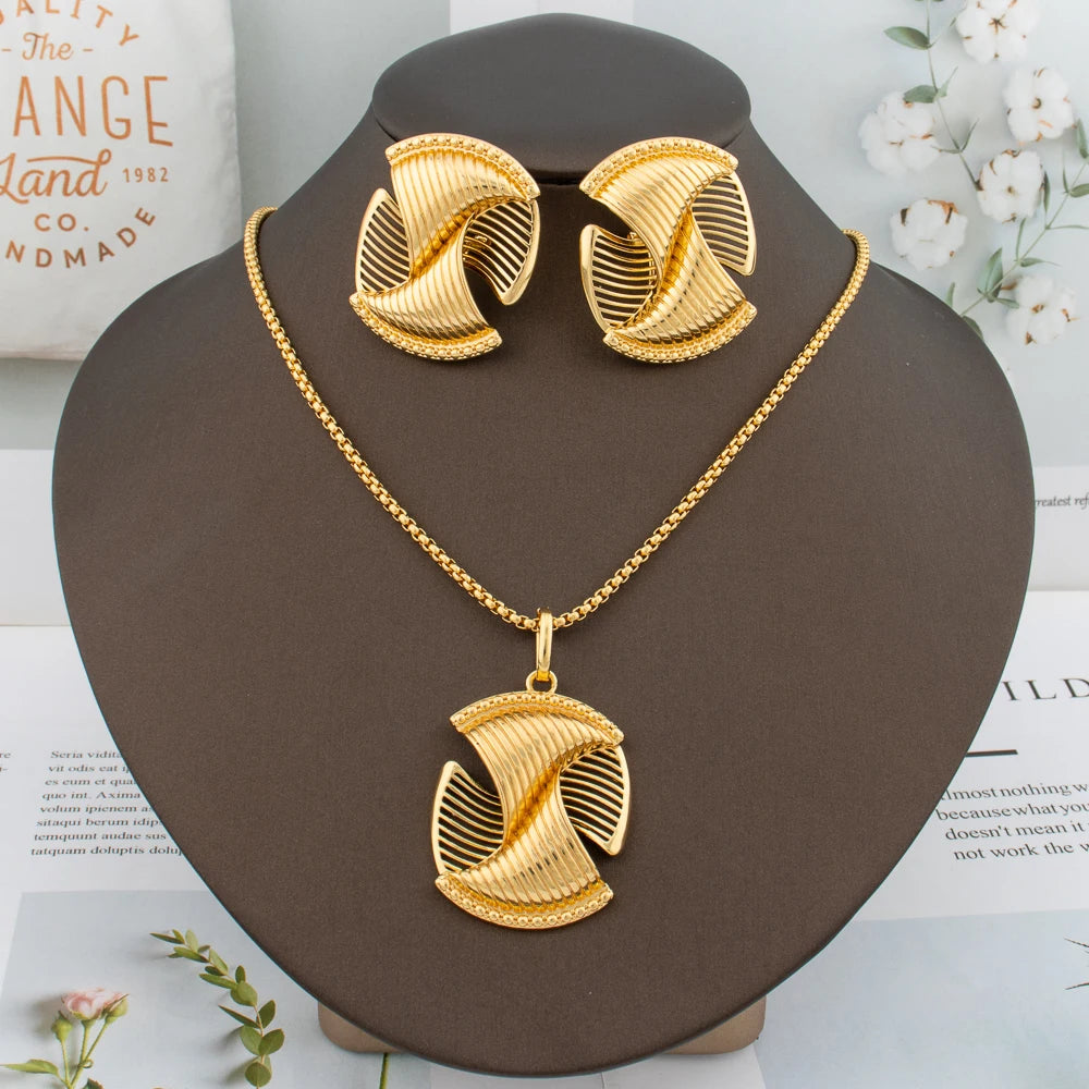 Conjunto de Joias Banhado a Ouro