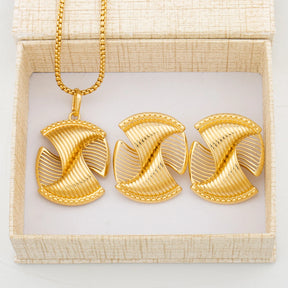 Conjunto de Joias Banhado a Ouro