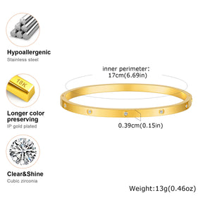 Bracelete Feminino Banhado a ouro
