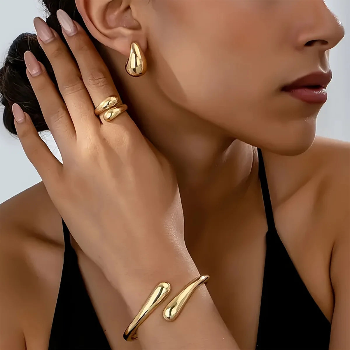 Conjunto feminino Banhado a ouro
