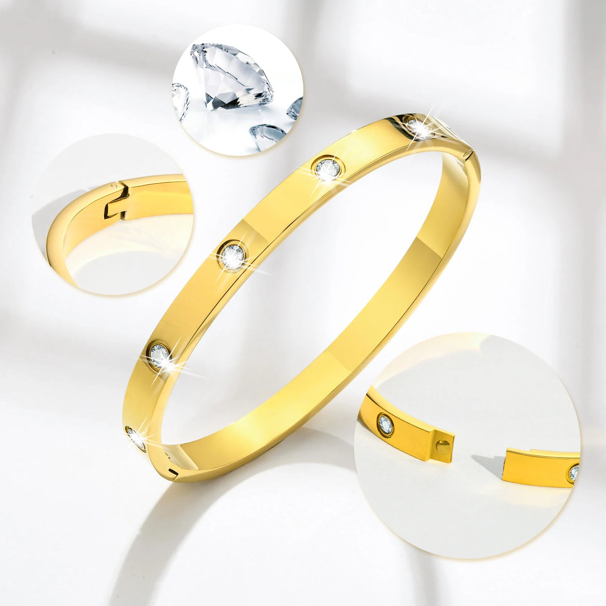 Bracelete Feminino Banhado a ouro